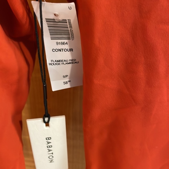 Aritzia Babaton flambeau red aritzia Henley Longsleeve Bodysuit Size Xs - Picture 5 of 6